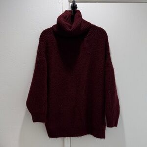 Zara Deep Red Turtleneck Sweater